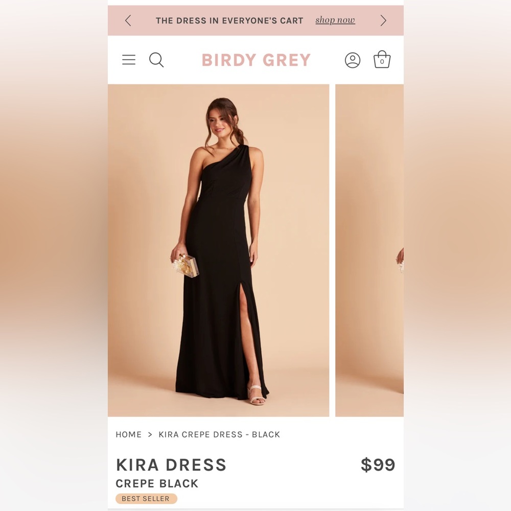 Kira Crepe Dress - Black Petite Small